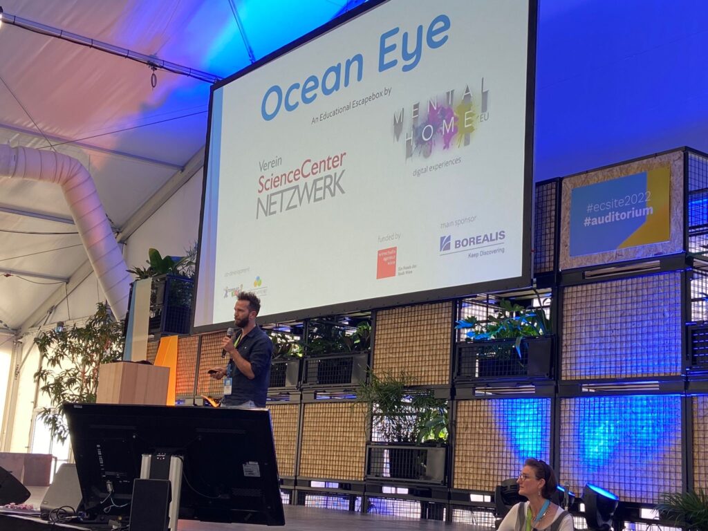 Präsentation Escapebox Ocean Eye auf der Ecsite2022